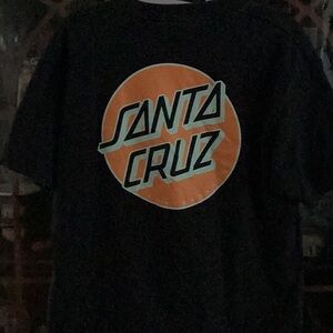 Santa Cruz Skateboards Black Short Sleeve Tee